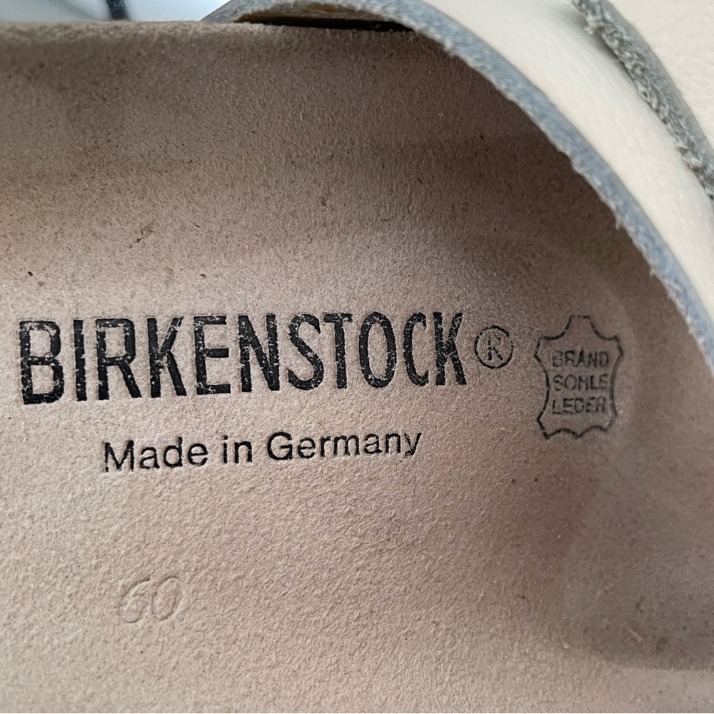 GUC Birkenstock Madrid leather sandals in white/cream. Size 37 (slim fitting) - Picture 10 of 10